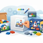 Personalisierte Klemmbaustein Verpackung - AL-Modelldesign -